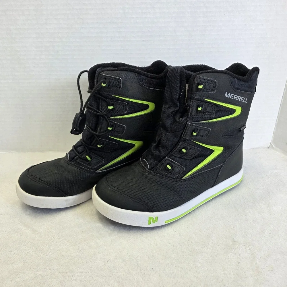Merrell Boys Snow‎ Boots size 4M Snow Bank Winter Waterproof